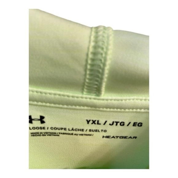 NEW! Girls Under Armour Lime Green HeatGear Running Hoodie - Picture 2 of 5